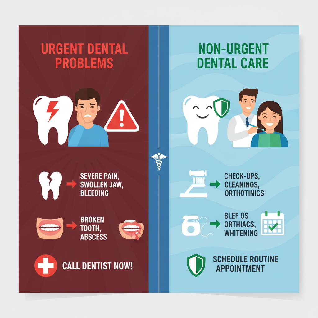 urgent vs non urgent dental problems