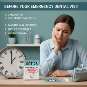what to do before seeing emergency dentist